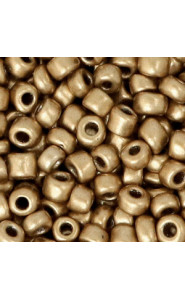 Seed beads 6/0 (4mm) Topaz gold metallic